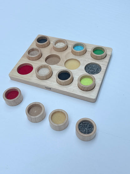 TickiT Wooden Tactile Matching Discs Board