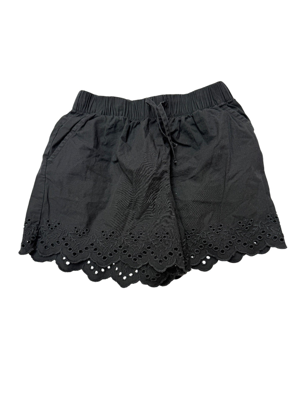 H&M Black Eyelet Scalloped Shorts Size 4-5Y
