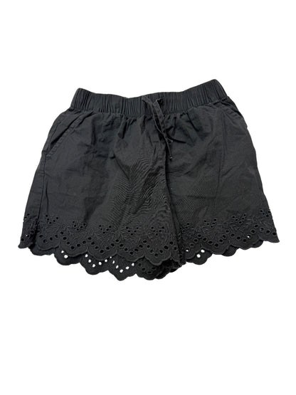 H&M Black Eyelet Scalloped Shorts Size 4-5Y