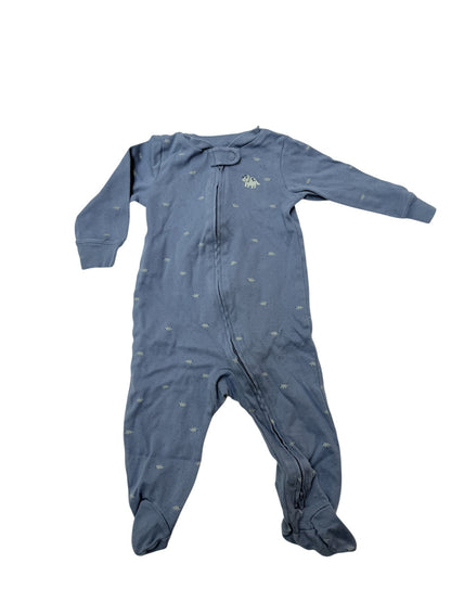 Carter's Blue Dinosaur Footed Sleeper 9M