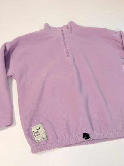 Zara Kids Lavender Fleece Quarter-Zip Sweatshirt Size 8