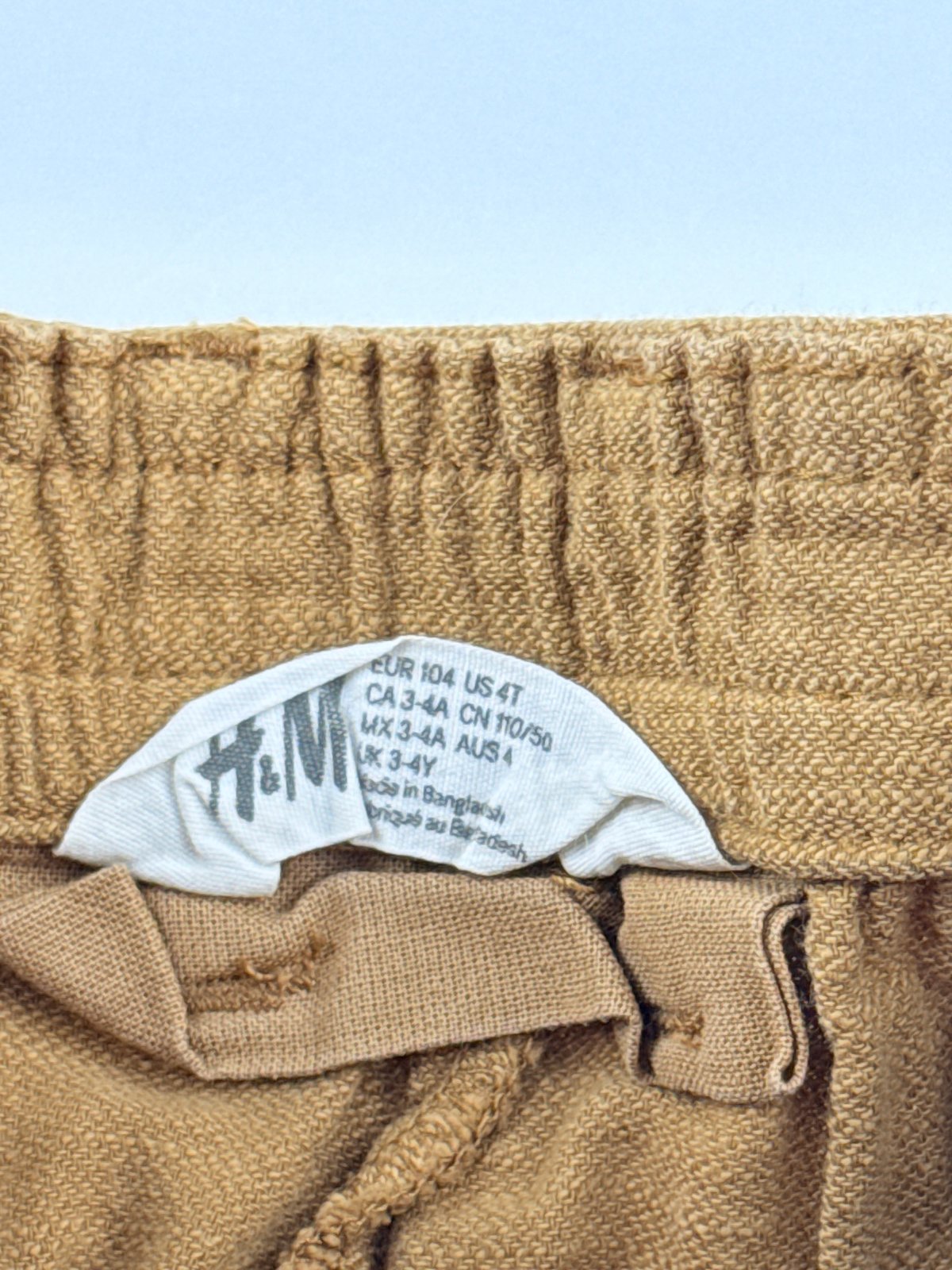 H&M Brown Drawstring Pants Size 3-4Y