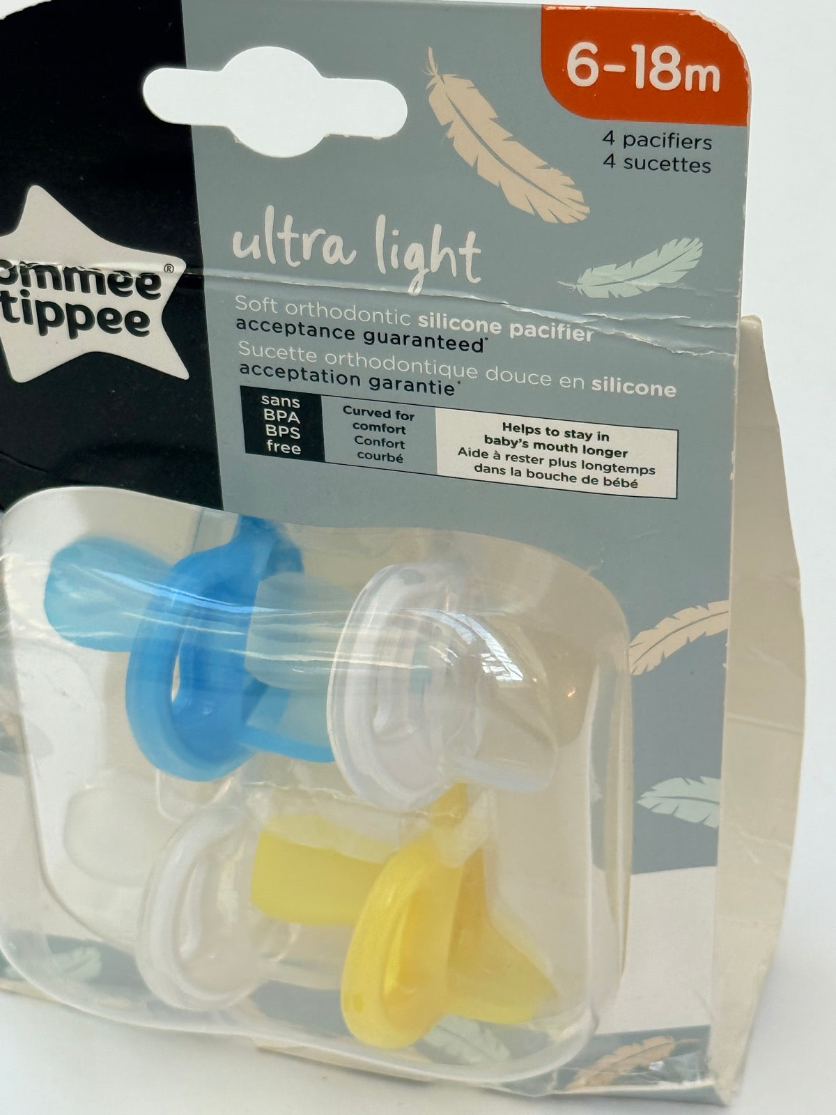 Brand New Tommee Tippee Ultra Light Silicone Pacifier 6-18m