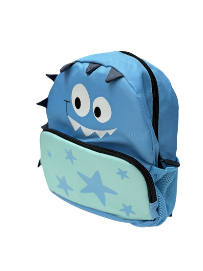 Kids Blue Monster Face Mini Backpack