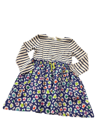 Mini Boden Stripe Floral Dress Size 3-4Y