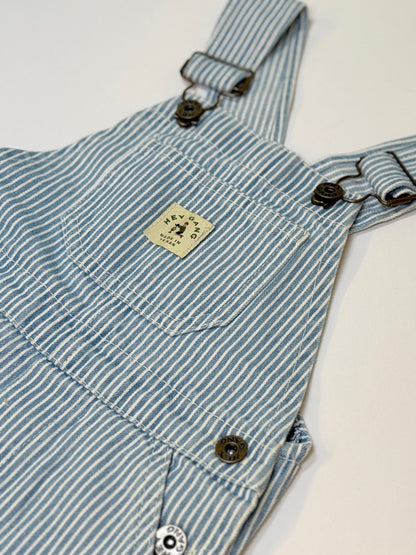 Hey Gang Hickory Stripe Overalls Size 2-3