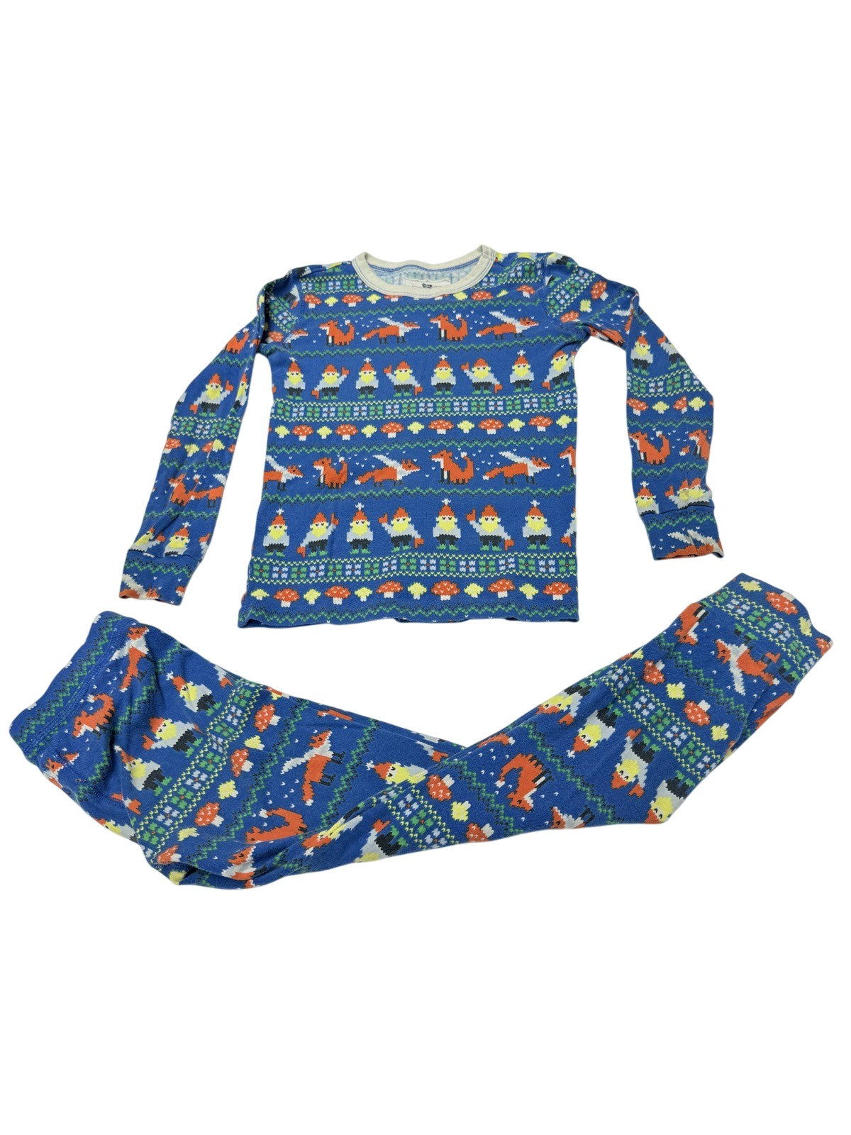 Crewcuts Fox Gnome Print Pajama Set Size 8