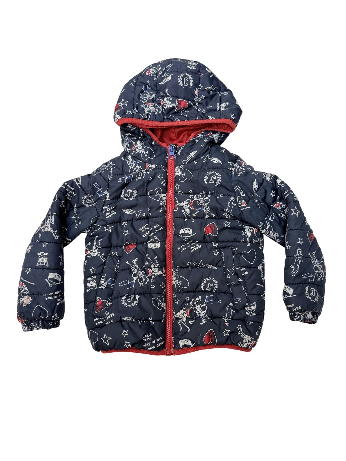Joe Fresh Marching Band Print Puffer Jacket 4T