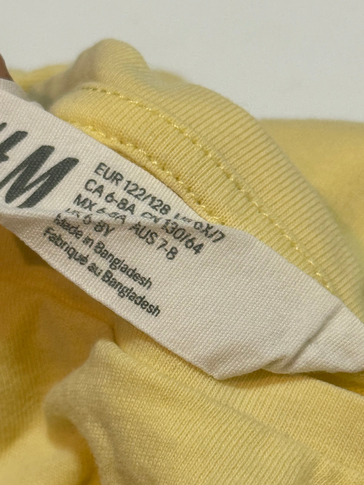 H&M Peppa Pig Yellow Long Sleeve Top 6-8Y