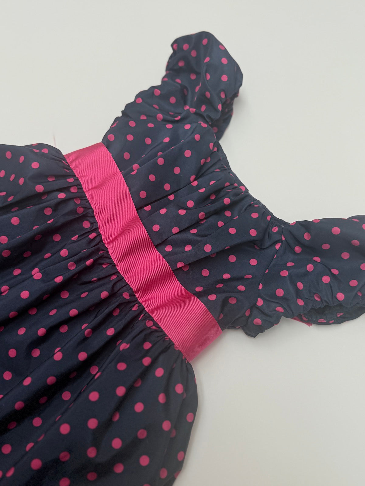 Chaps Navy Polka Dot Dress Size 5