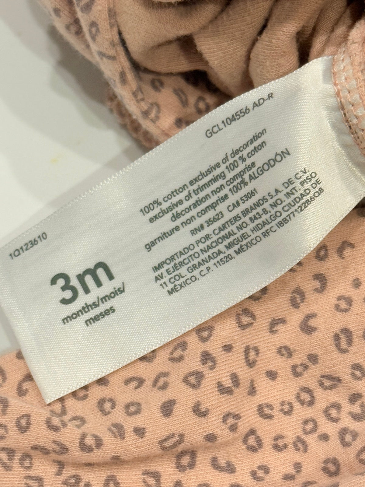 Carter's Leopard Print Footed Sleeper 3M