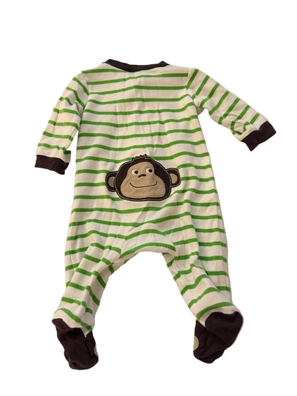 Carter's Monkey Striped Footed Sleeper 3M