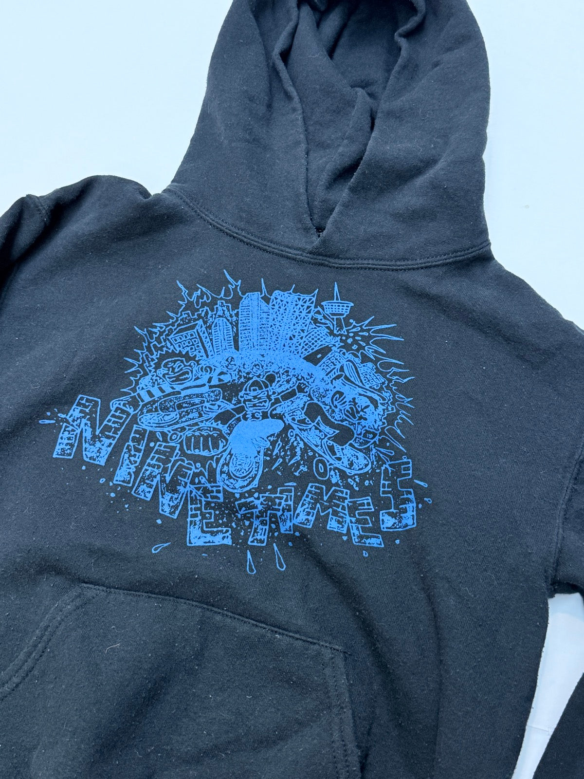 Fruit of the Loom Black Graphic Hoodie S