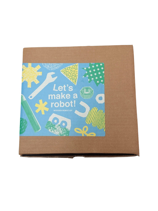 New Sealed - Collage Collage Let's Make a Robot Wooden Kit