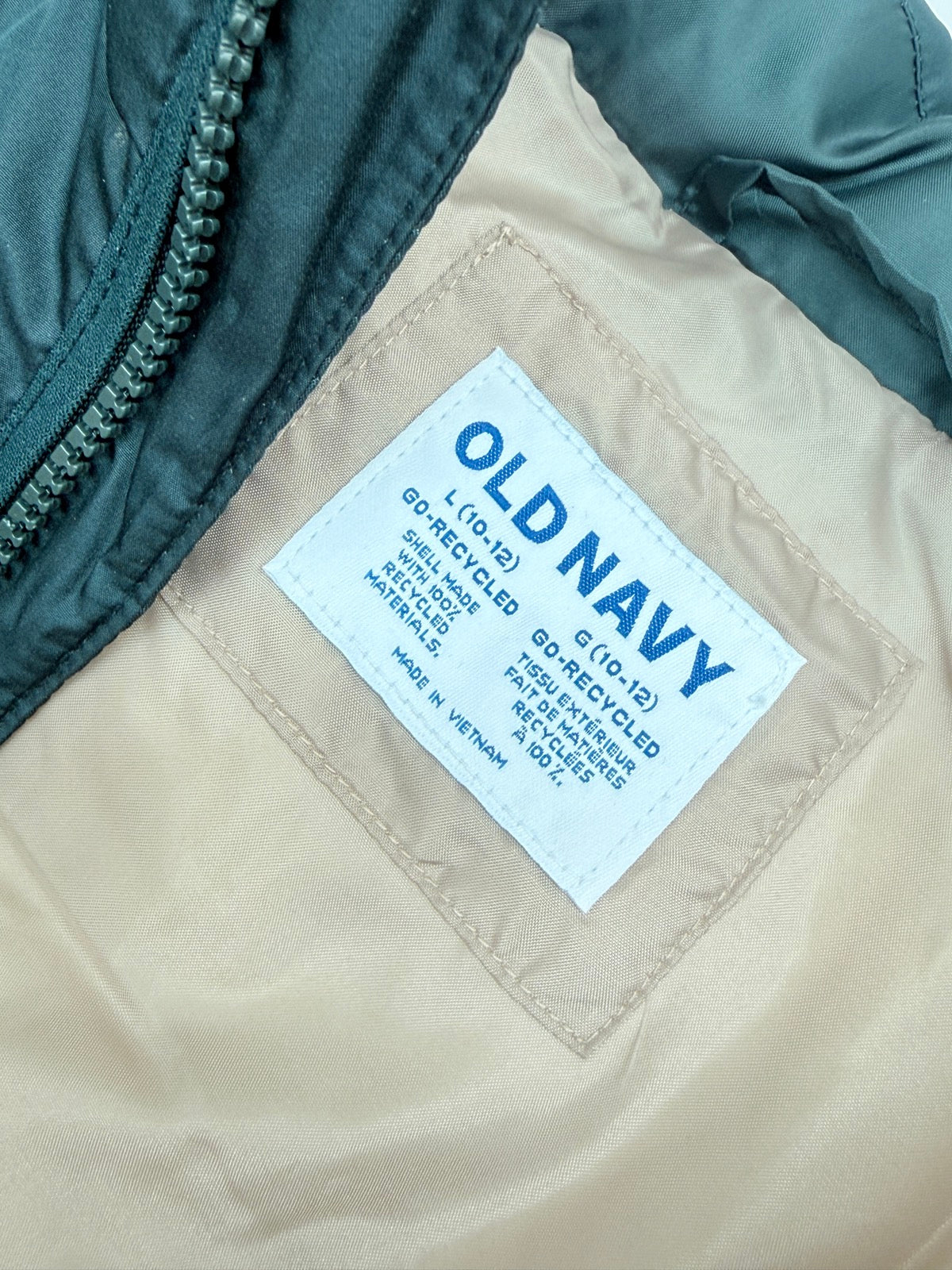 Old Navy Green Puffer Vest Size 10-12