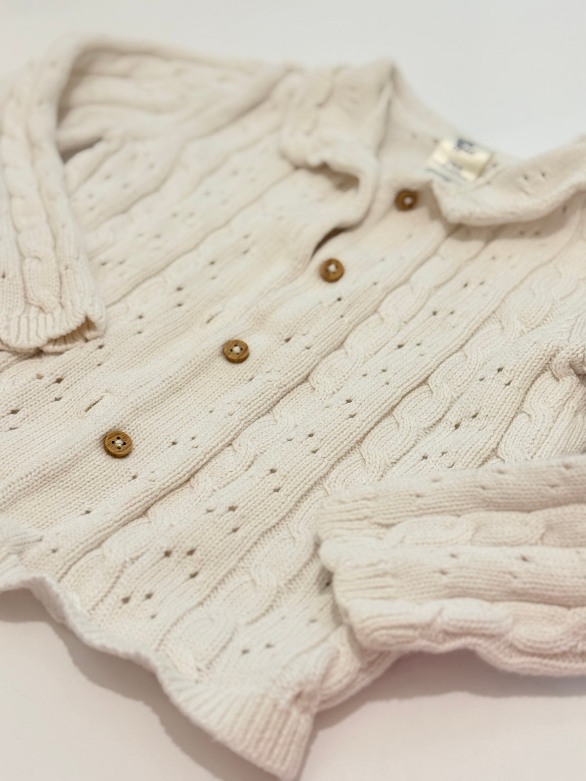 Baby B'gosh Cream Cable Knit Cardigan 24M