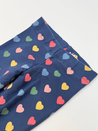 Boden Heart Print Thick Leggings 5-6y