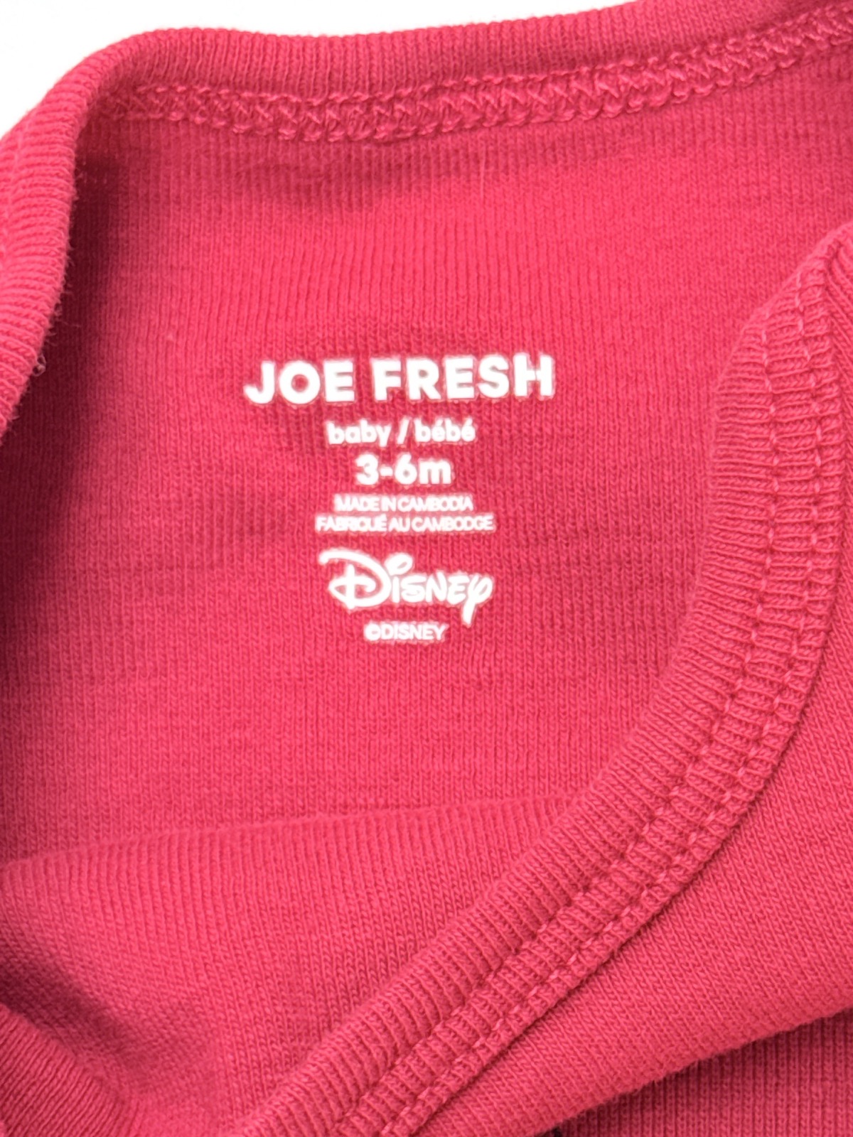 Joe Fresh Disney Mickey Mouse Bodysuit 3-6M