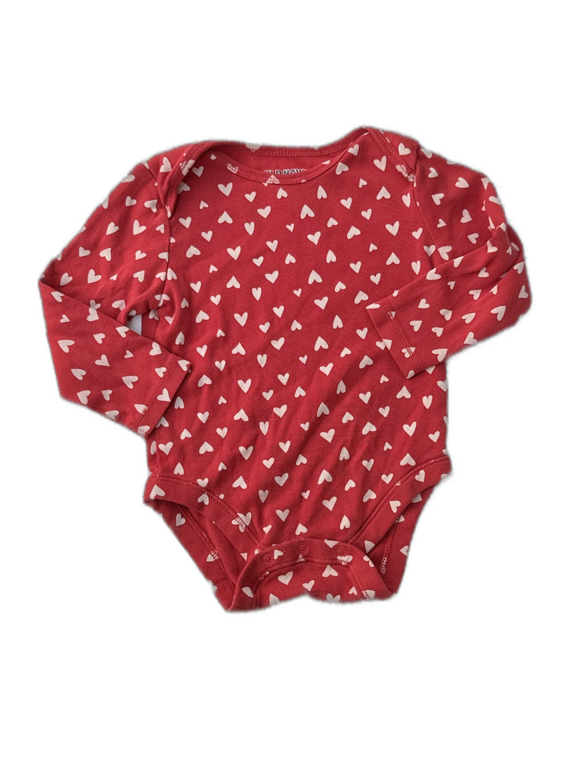 Old Navy Heart Print Bodysuit 12-18M