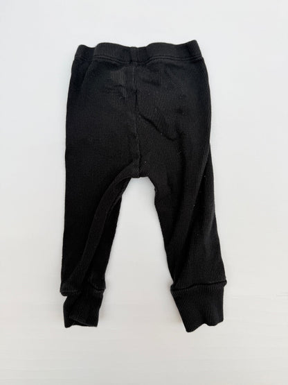 Baby Gap Black Ribbed Joggers 6-12M
