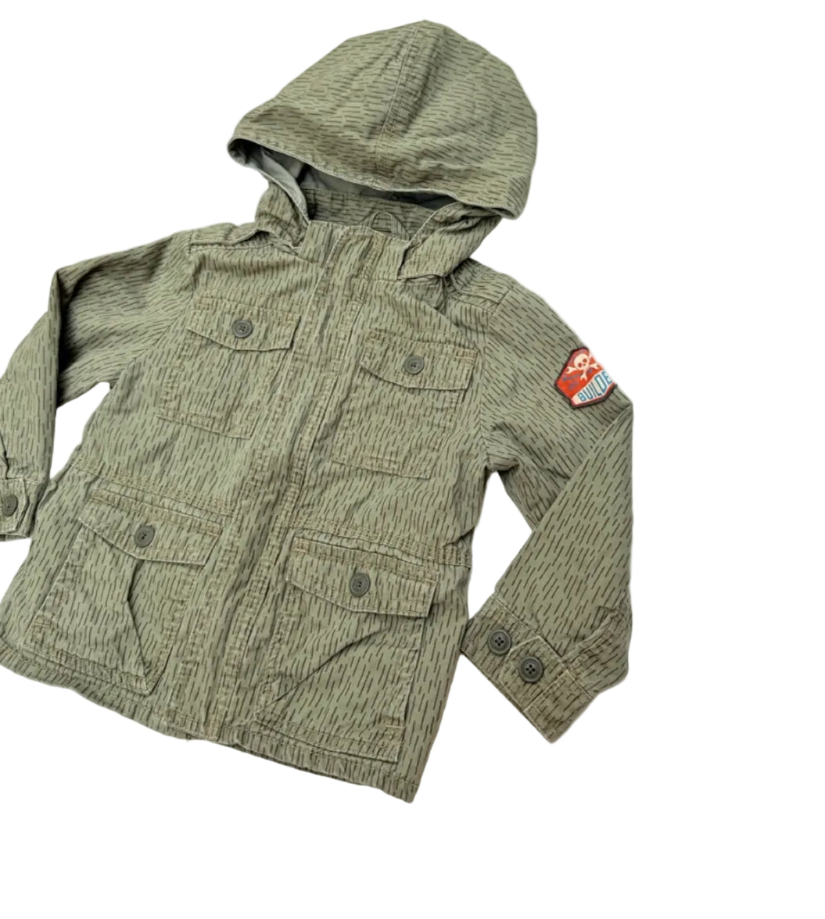 L.O.G.G. Olive Hooded Utility Jacket 2-3Y