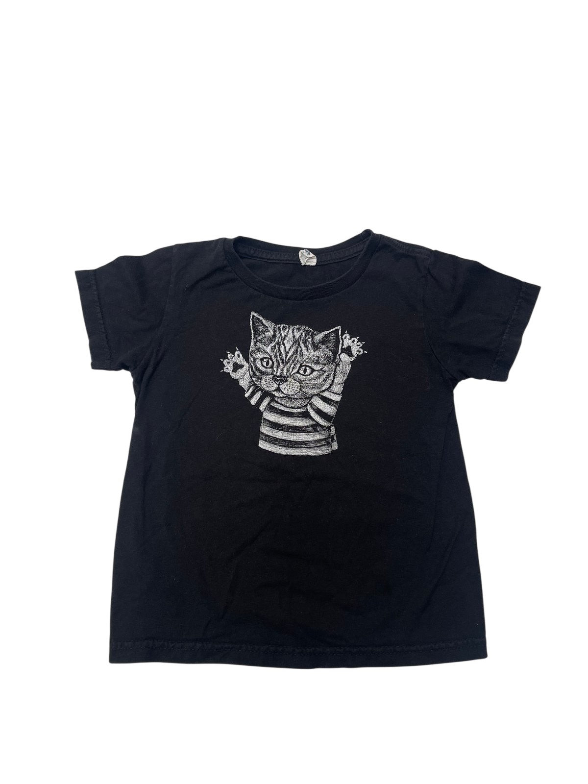 Alstyle Cat Graphic Black T-Shirt 4T