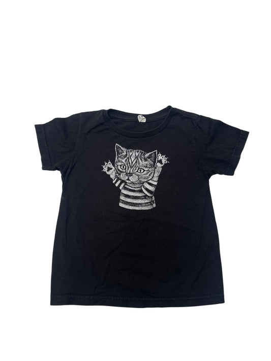Alstyle Cat Graphic Black T-Shirt 4T