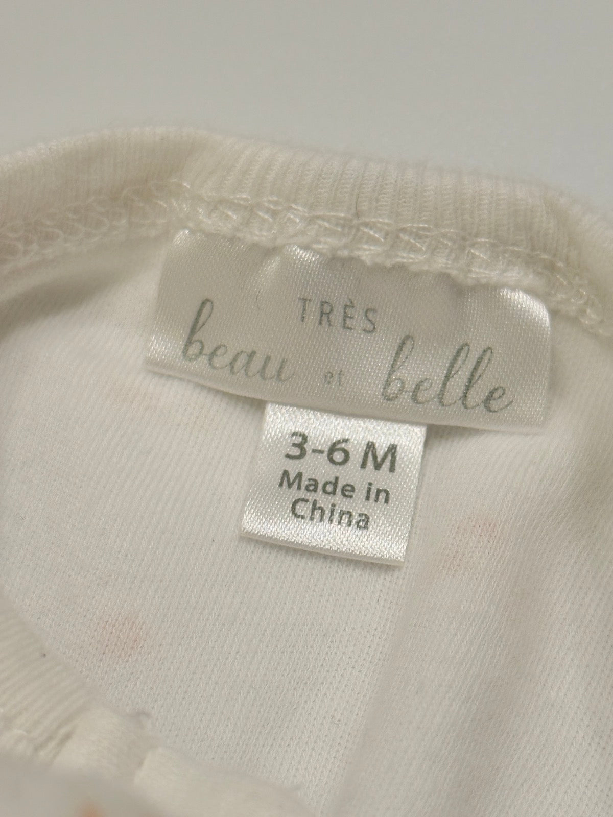 Très Beau et Belle Cherry Print Sleeper 3-6M