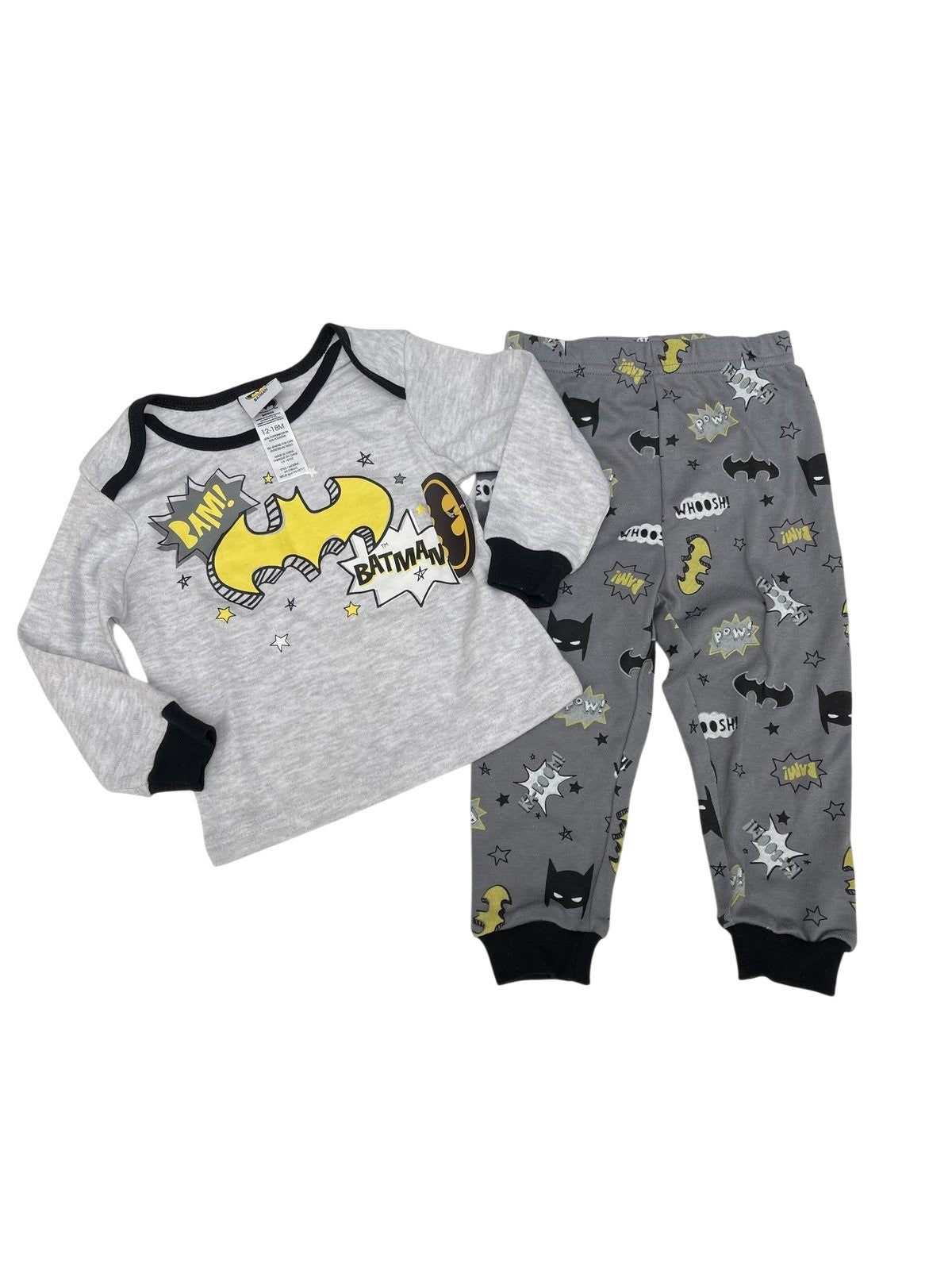 Batman Gray Long Sleeve Set 12-18M