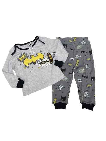 Batman Gray Long Sleeve Set 12-18M