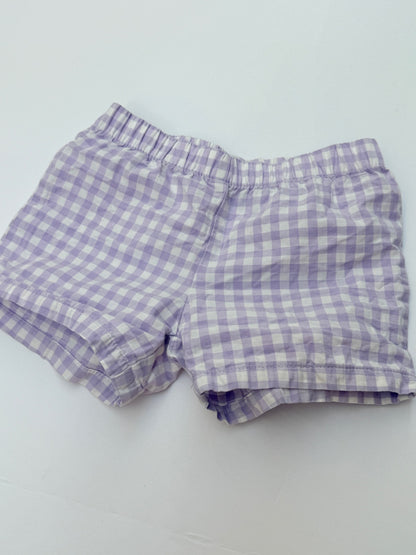 Carter's Purple Gingham Shorts 2T