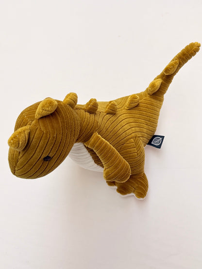 Corduroy Dinosaur Plush Toy Mustard