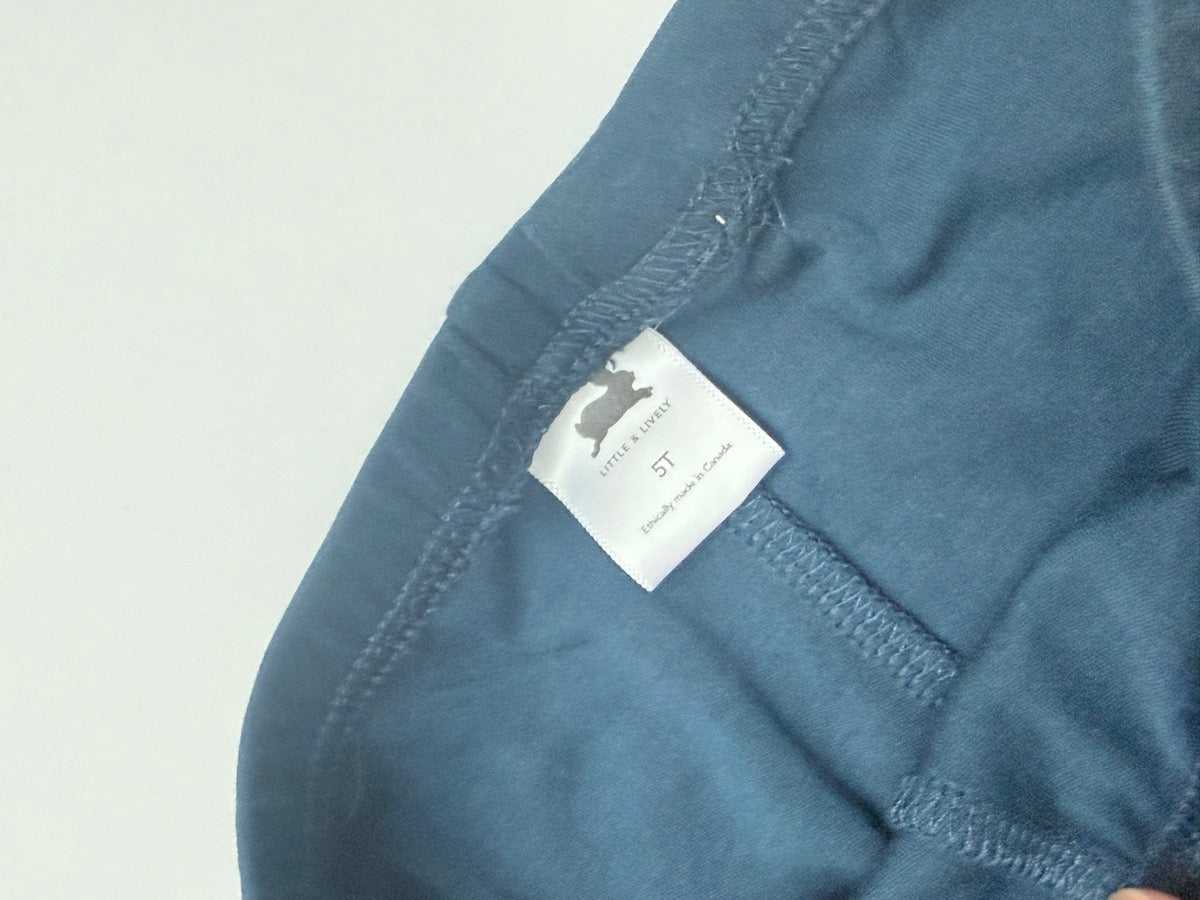 Little & Lively Steel Blue Leggings 5T