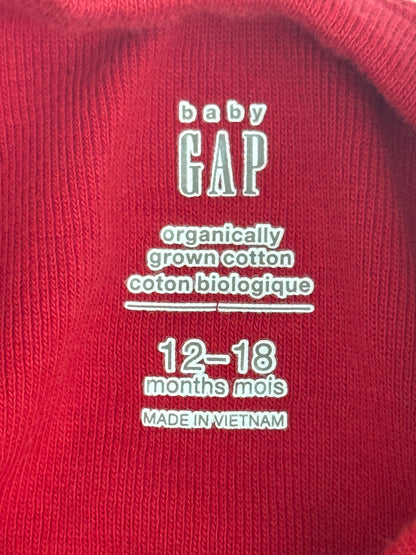 Baby Gap Red Henley Pajama Set 12-18M