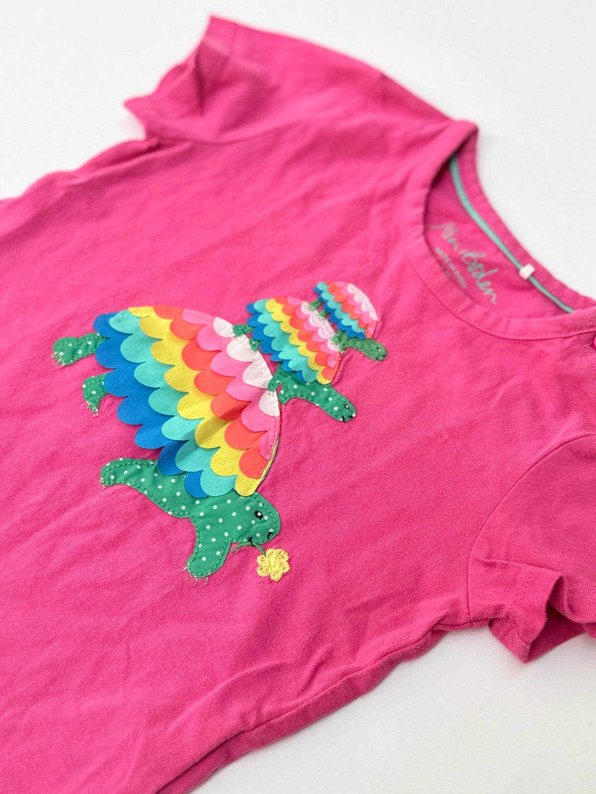 Mini Boden Rainbow Turtle T-Shirt 2-3Y