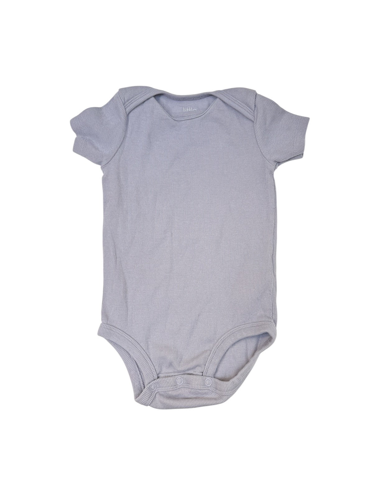 Little Planet by Carter's Gray Ribbed Bodysuit 12m