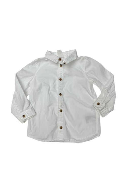 H&M White Button-Down Shirt 2T