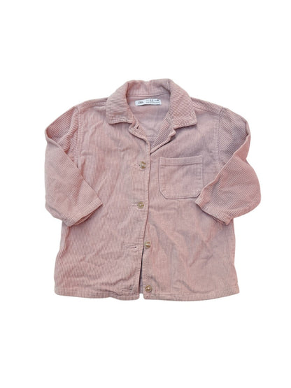 Zara Pink Corduroy Shirt Size 2-3Y