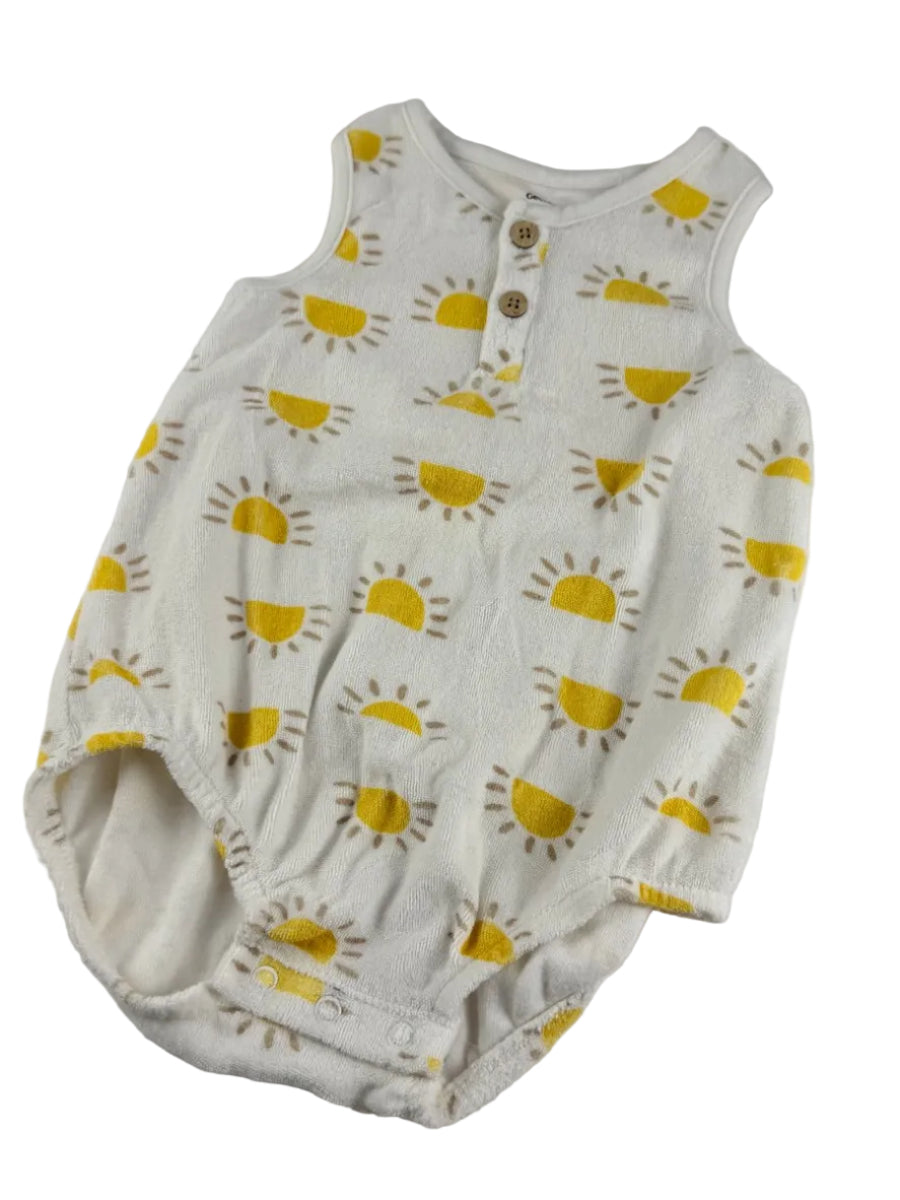 George Sun Print Terry Romper 12-18M