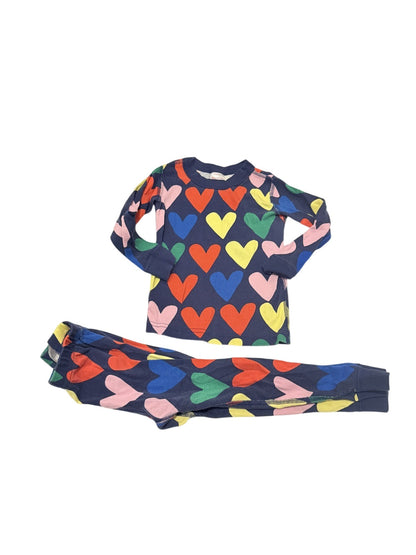 Hanna Andersson Heart Print Pajama Set 3T