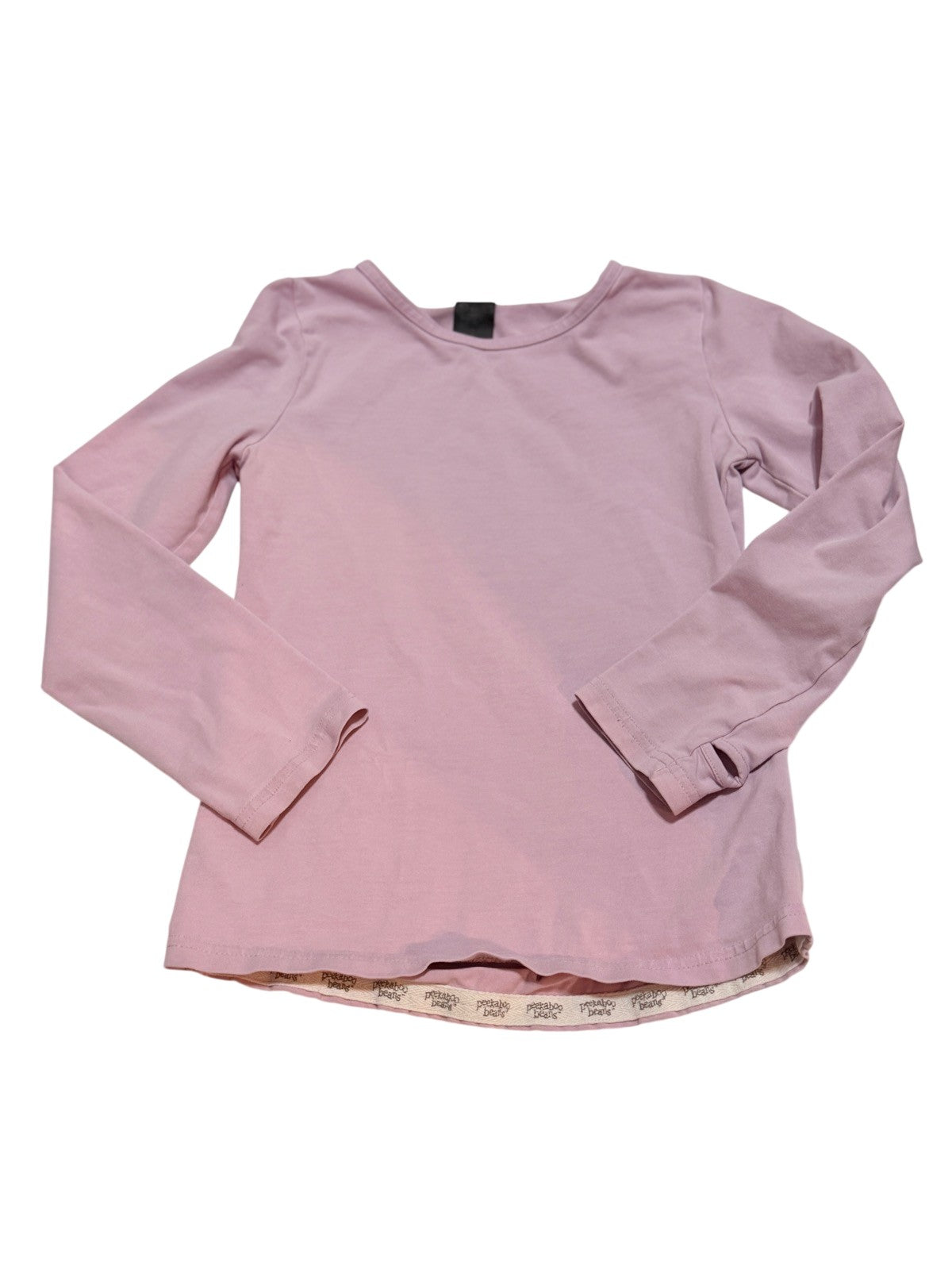 Peekaboo Beans Pink Long Sleeve Top Size 7