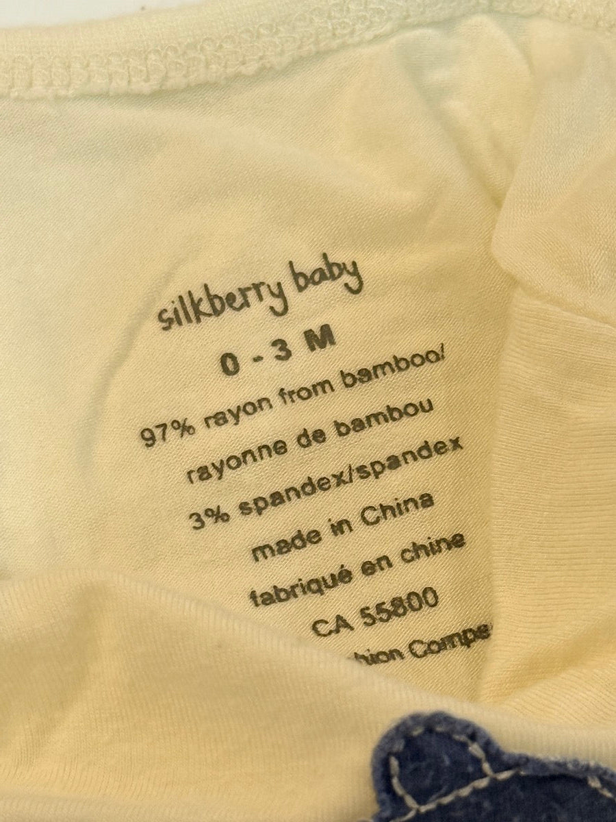 Silkberry Baby Cream Hippo Onesie 0-3M