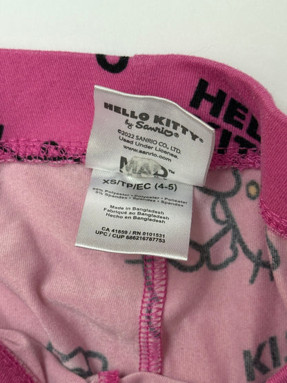 Hello Kitty Pink Print Leggings Size 4-5