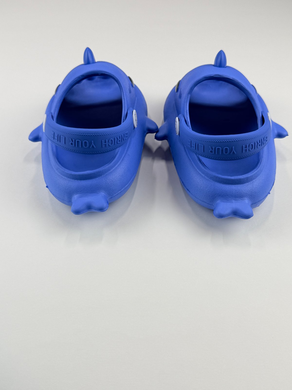 Blue Shark Clogs with Heel Strap US10.5