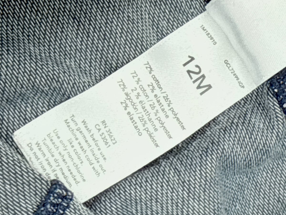 Child of Mine Denim-Look Leggings 12M