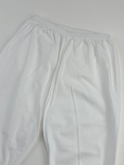 White Cotton Jersey Pants
