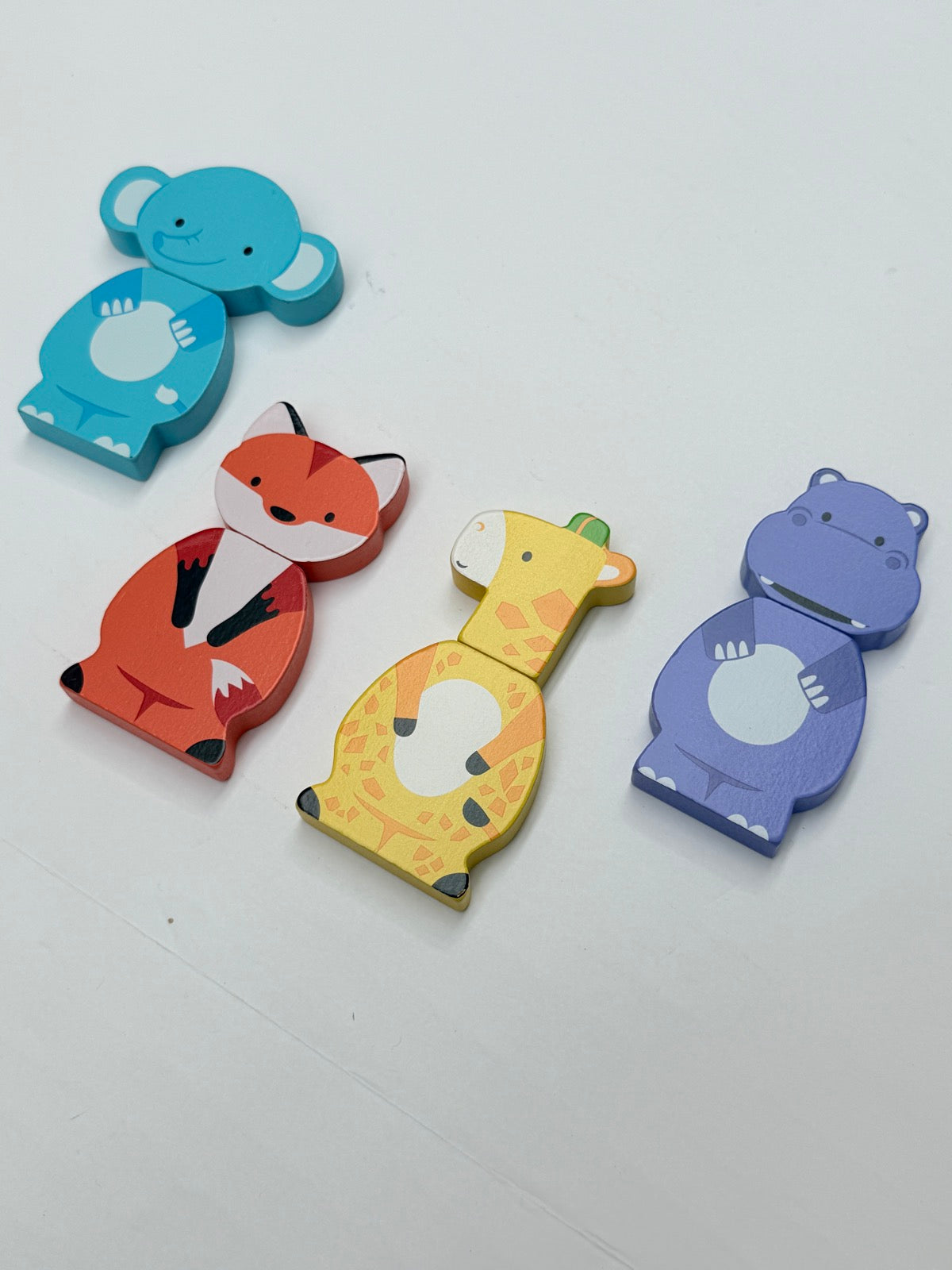 Wooden Magnetic Stacking Zoo Animals Toy Set