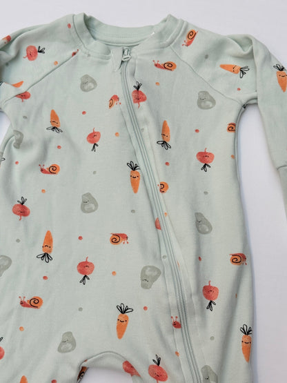 Badaboom Organic Cotton Vegetable Print Sleeper 6M