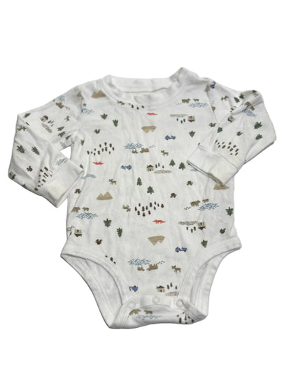 Carter's Woodland Print Long Sleeve Bodysuit 18m