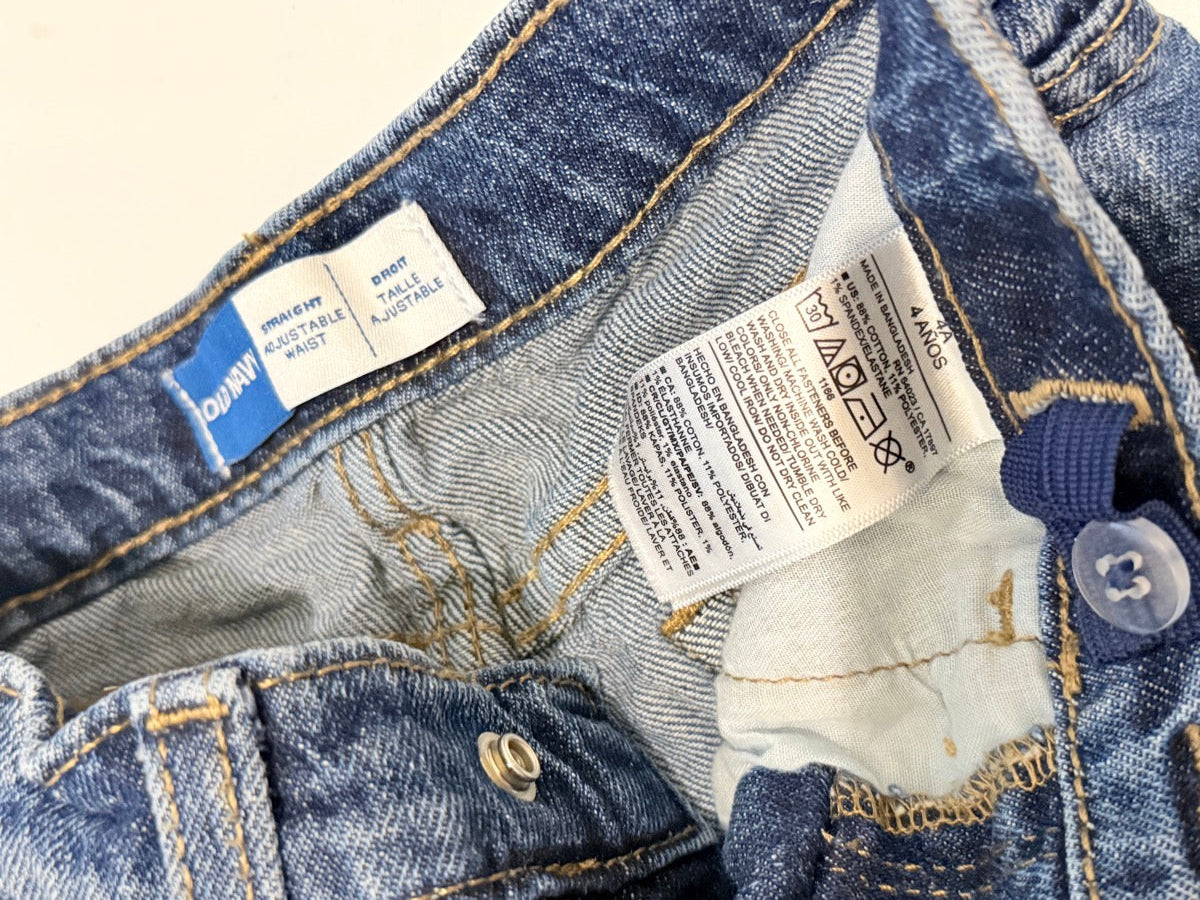 Old Navy Straight Jeans Adjustable Waist Size 4